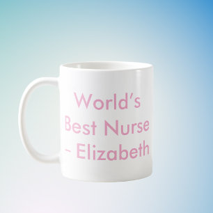 World's Best Nurse Custom Name Coffee Mug