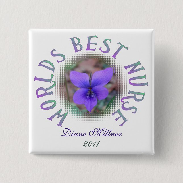 Worlds Best Nurse Personalized Button (Front)