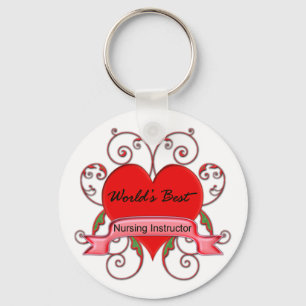 World's Best Nursing Instructor Keychain