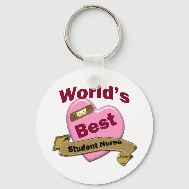 World's Best Nursing Sutdent Keychain (Front)