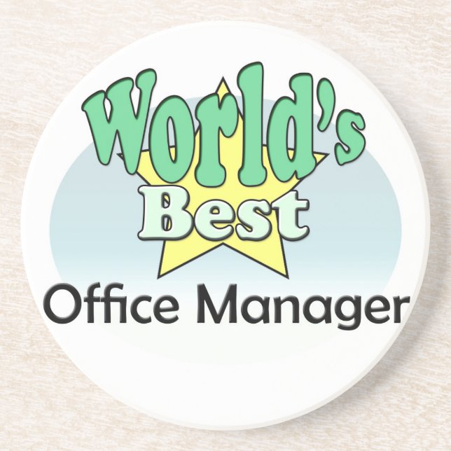 World's best Office Manager Coaster (Front)
