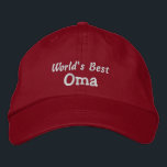 World's Best Oma-Grandparent's Day OR Birthday Embroidered Hat<br><div class="desc">If you think your Mom is just the best... then this will be a great gift for her for Grandparent's Day ... especially meant for a new Oma so she can brag about her new grand-baby, but it can be for any fabulous Oma! Features the text "World's Best Oma" in...</div>