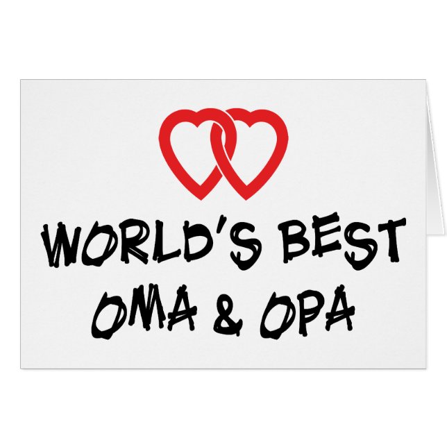 World's Best Oma & Opa Gift (Front Horizontal)