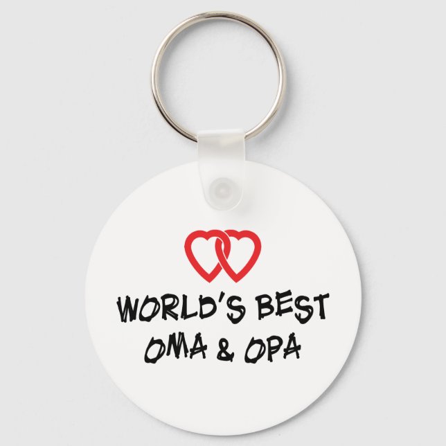 World's Best Oma & Opa Keychain (Front)