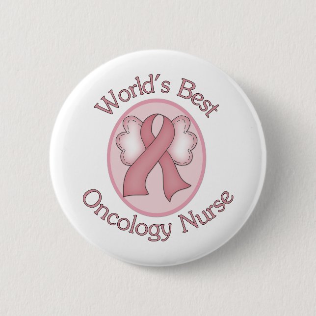 Worlds Best Oncology Nurse 2 Inch Round Button (Front)