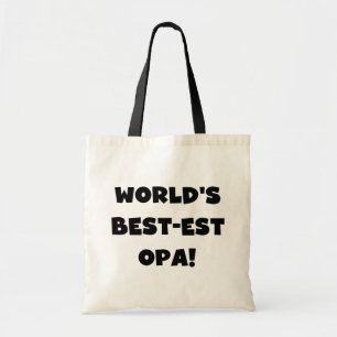 World's Best Opa Black Text T-shirts and Gifts Tote Bag