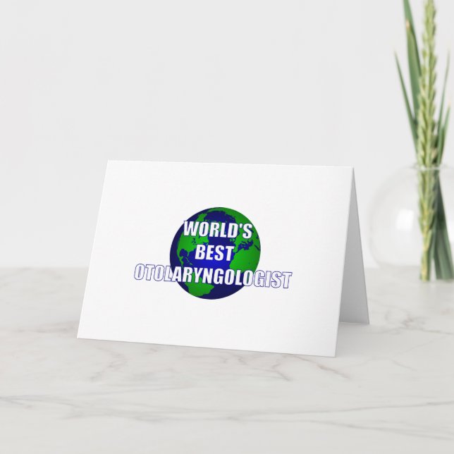 World's Best Otolaryngologist Card (Front)