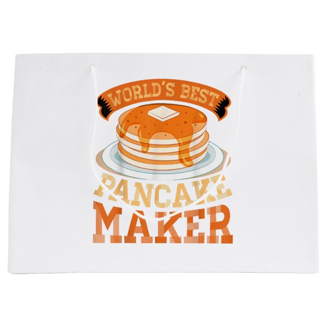 World's Best Pancake Maker - Funny Pancake Maker Large Gift Bag (Front)