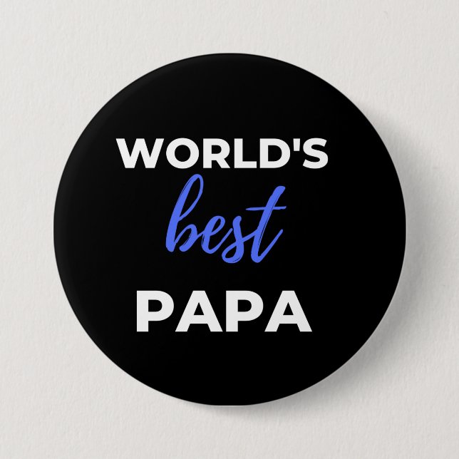 World's Best Papa 3 Inch Round Button (Front)