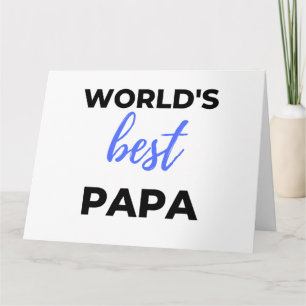 World's Best Papa bl Card