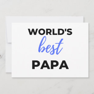 World's Best Papa bl Holiday Card