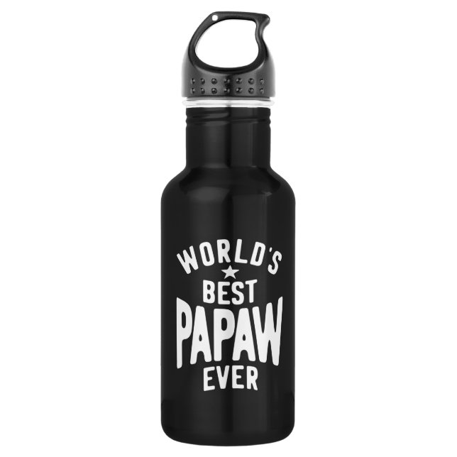 World's Best Papaw Ever | Father Gift 532 Ml Water Bottle (Front)