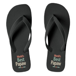 World's Best Papaw Father Gift Flip Flops