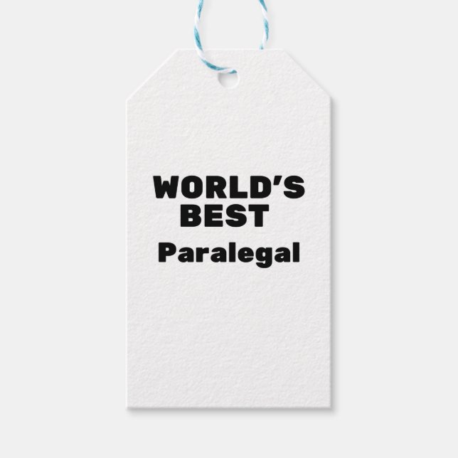 World's Best Paralegal Gift Tags (Front)