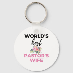World's Best Pastor's Wife bl Keychain