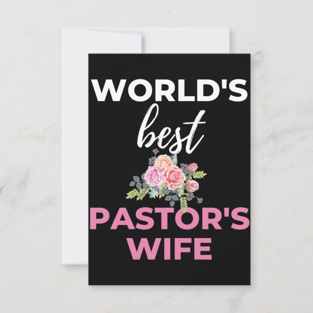 World's Best Pastor's Wife Thank You Card (Front)