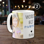 World's Best Pawpaw Grandchild Name 2 Photo   Coffee Mug<br><div class="desc">Show Pawpaw how much you care with our World's Best Pawpaw Grandchild Name 2 Photo mug! Personalize it with your name and two special photos to create a one-of-a-kind gift that will warm his heart every time he uses it.</div>