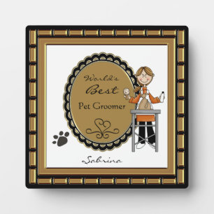 World's Best Pet Groomer Female Plaque