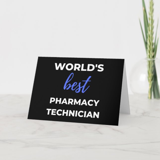 World's Best Pharmacy Technician Card (Front)