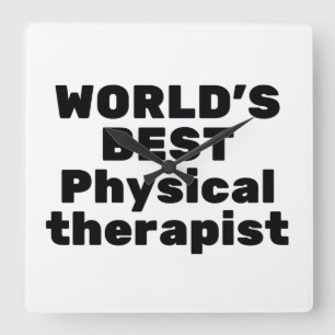 World's best Physical therapist Square Wall Clock