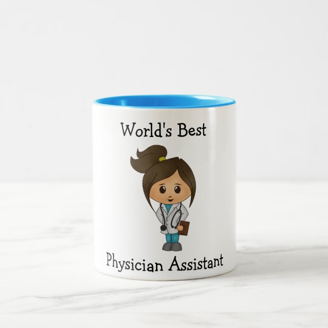 World's Best Physician Assistant Two-Tone Coffee Mug (Center)