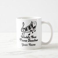 Worlds Best Piano Teacher Personalized