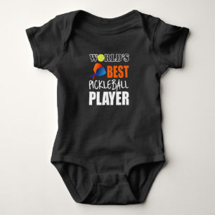 World's Best Pickleball Player Funny Pickleball Baby Bodysuit