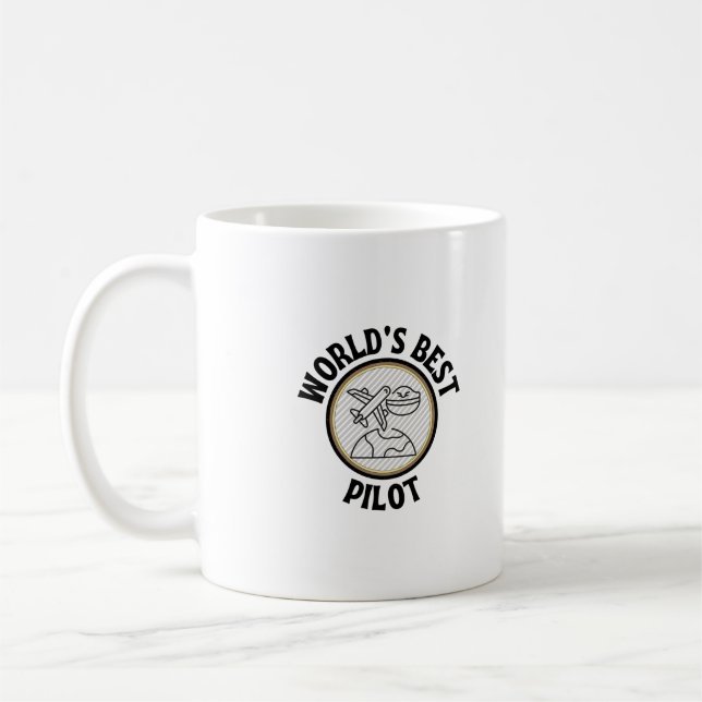 world's best pilot coffee mug (Left)