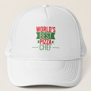 World's Best Pizza  Chef   -  red white green Trucker Hat