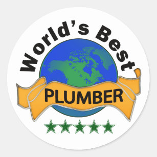 World's Best Plumber Classic Round Sticker