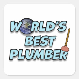 World's best Plumber Square Sticker