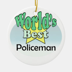 World's Best Policeman Ceramic Ornament