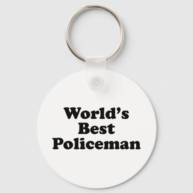 World's Best Policeman Keychain (Front)