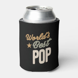 World's Best Pop - Father and Grandpa Gifts Can Cooler