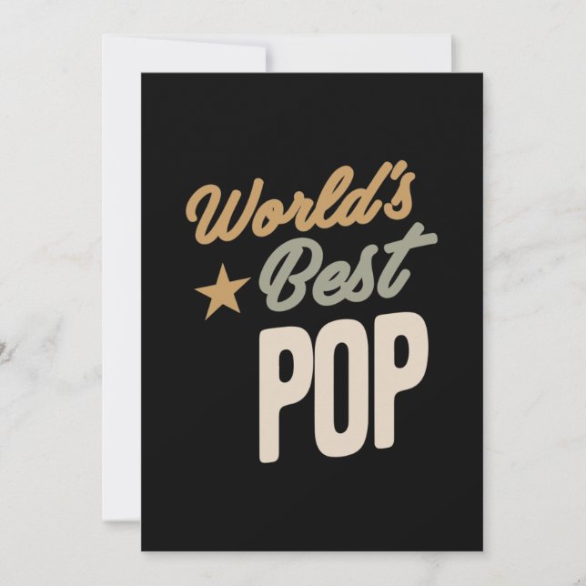 World's Best Pop - Father and Grandpa Gifts Invitation (Front)