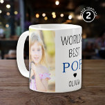 World's Best Pop Grandchild Name 2 Photo Collage Coffee Mug<br><div class="desc">Show Pop how much you care with our World's Best Pop Grandchild Name 2 Photo mug! Personalize it with your name and two special photos to create a one-of-a-kind gift that will warm his heart every time he uses it.</div>