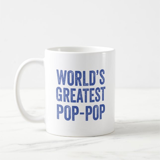 World's Best Pop Pop Fathers Day Coffee Mug (Left)