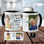 World's Best Pop Pop I Love You Most 2 Photo  Mug<br><div class="desc">Express how much you love your grandpa with affection.A photo mug with grandfather and grandkid pictures will fill his heart with happiness.</div>