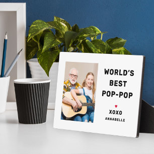 World's Best Pop Pop Personalized Photo Plaque