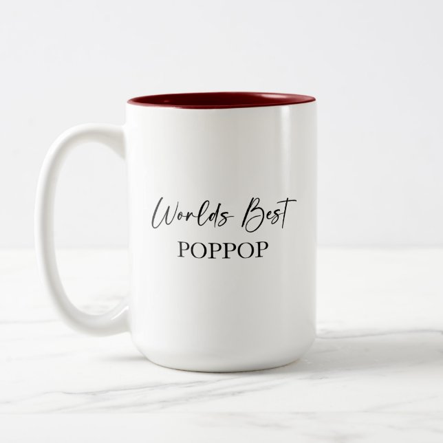 World's Best PopPop & Most Loved Personalized Mug (Left)