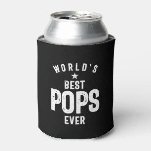 World's Best Pops Ever   Father Grandfather Gift Can Cooler