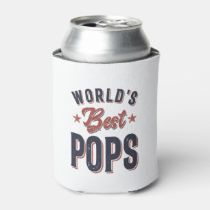 World's Best Pops   Father Grandpa Gift Can Cooler