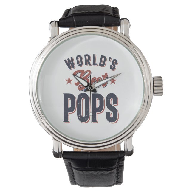 World's Best Pops | Father Grandpa Gift Watch (Front)