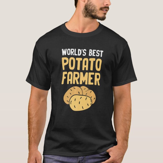 Worlds Best Potato   Potato Expert Potato Peeling T-Shirt (Front)