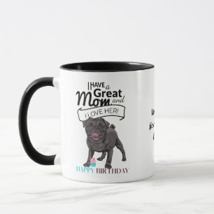 World's BEST PUG DOG MOM Personalized Fun Mug