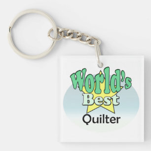 World's best Quilter Keychain