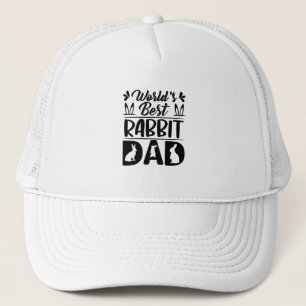 World's Best Rabbit Dad-Daughter-Mom-Funny Trucker Hat