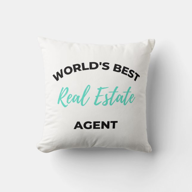 World's Best Real Estate Agent 2 Throw Pillow (Front)