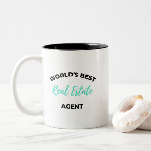 World's Best Real Estate Agent 2 Two-Tone Coffee Mug