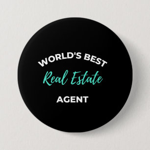 World's Best Real Estate Agent 3 Inch Round Button